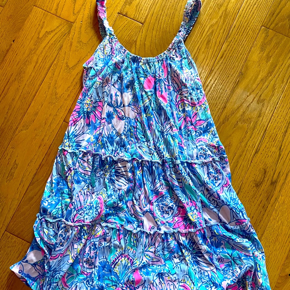 Lilly Pulitzer Blue and Pink Floral Dress
